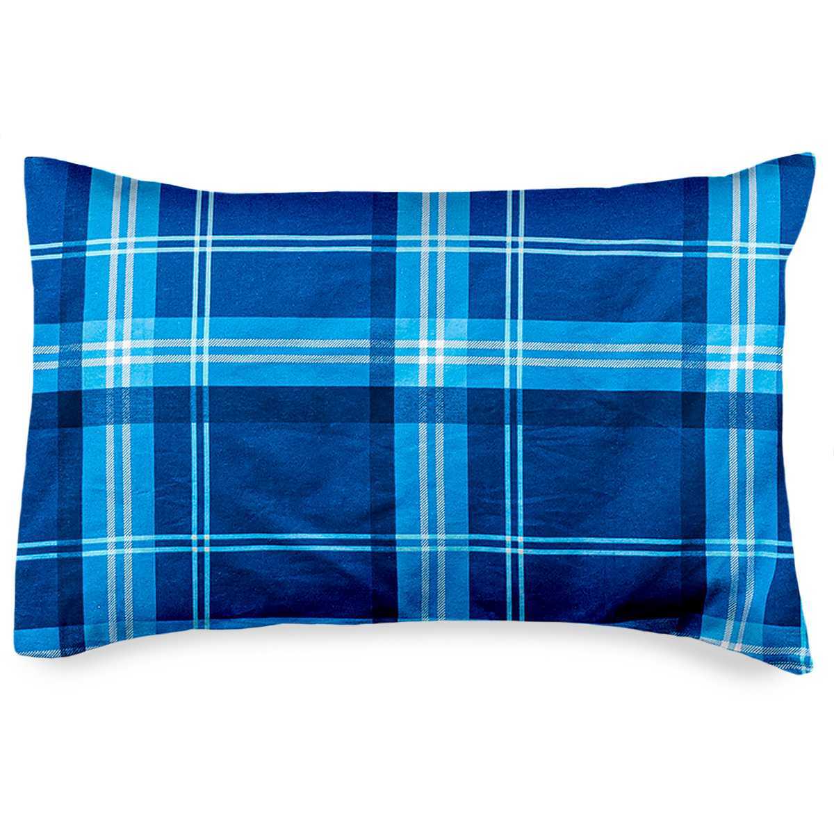 4Home Flanelový povlak na polštářek Blue plaid