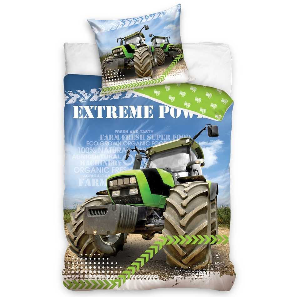 BedTex Dětské bavlněné povlečení Zelený Traktor