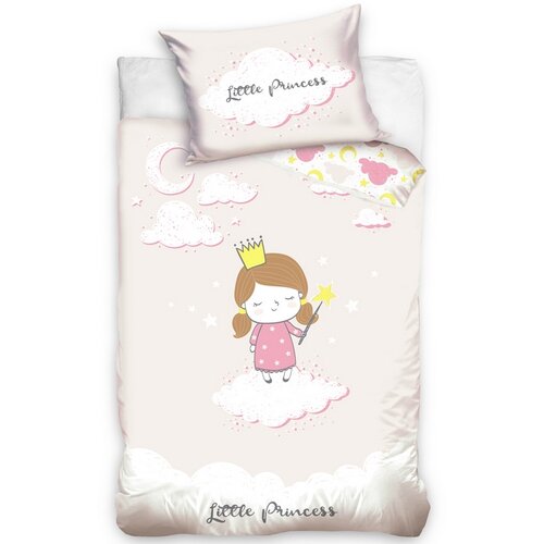 BedTex Dětské bavlněné povlečení do postýlky Little Princess růžová