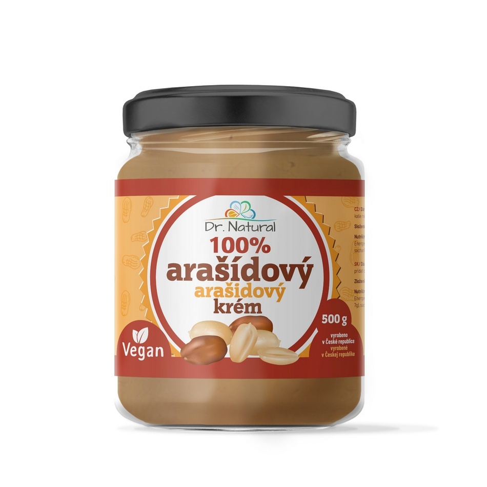 Dr.Natural Arašídový krém jemný 500g 100%