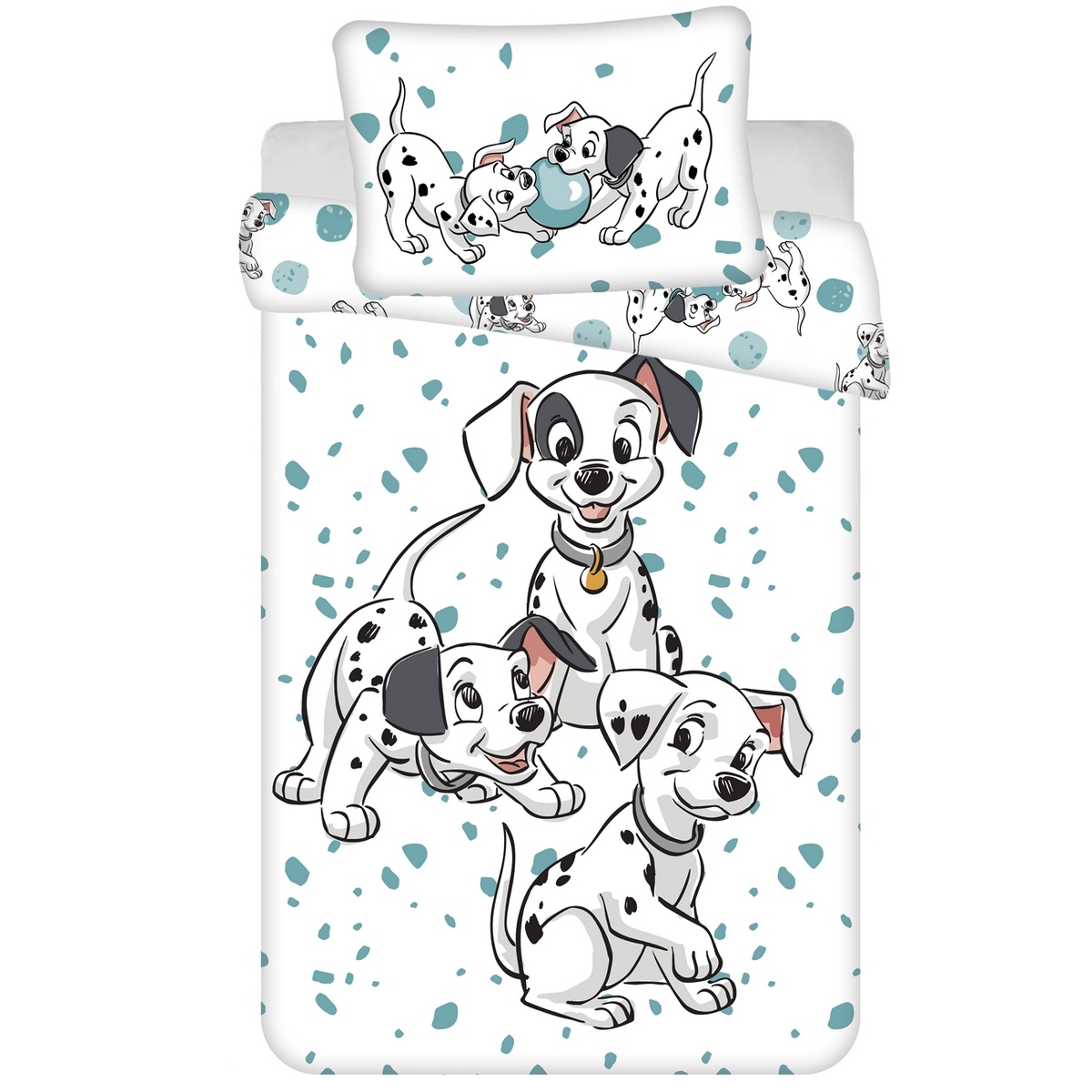 Jerry Fabrics Dětské bavlněné povlečení do postýlky 101 Dalmatians play baby