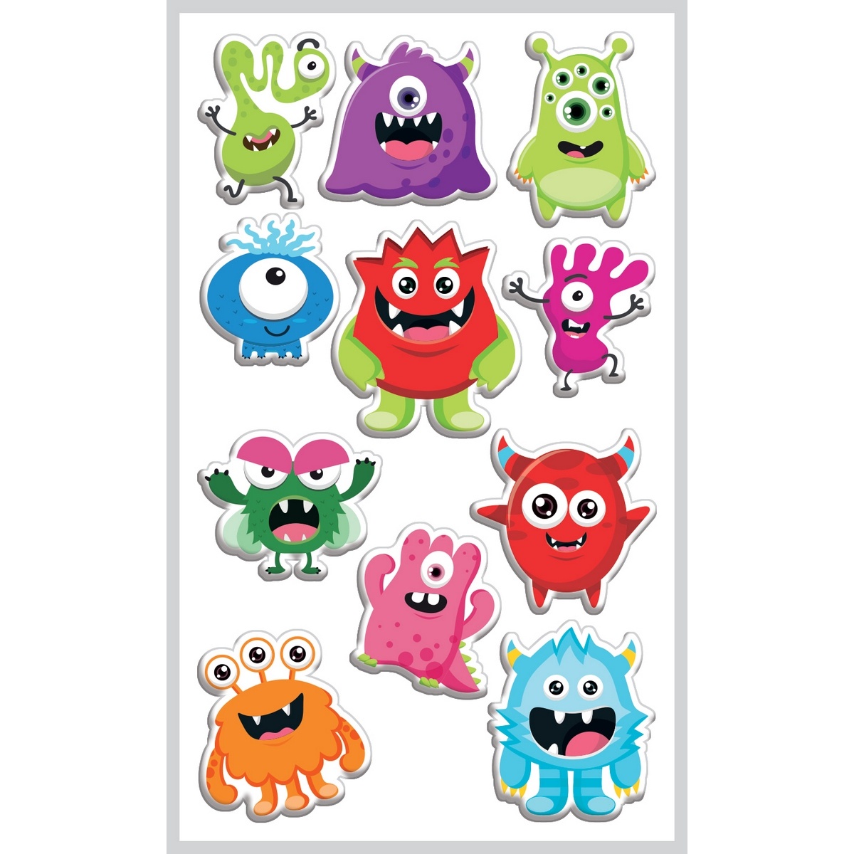 3D Samolepky Monsters