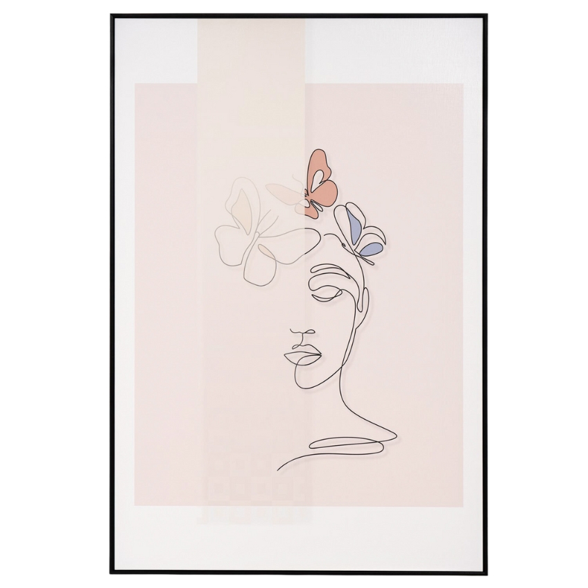 Abstraktní obraz Somcasa Woman Butterfly 120 x 80 cm