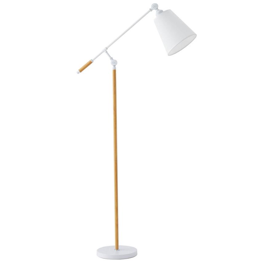 Bílá kovová stojací lampa Somcasa Aloia 140 cm