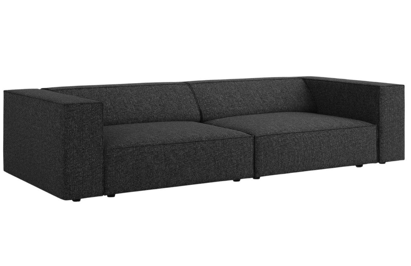 Černá čalouněná čtyřmístná pohovka Cosmopolitan Design Arendal 244 cm