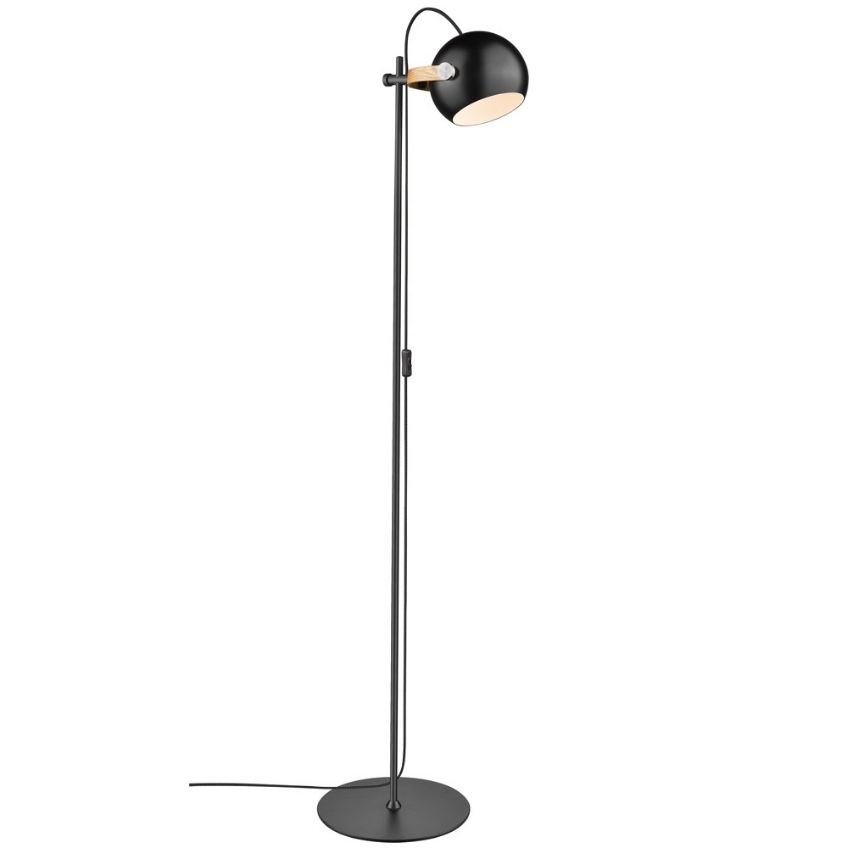 Černá kovová stojací lampa Halo Design DC 150 cm