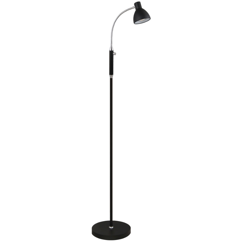 Černá kovová stojací lampa Halo Design Hudson 120 cm