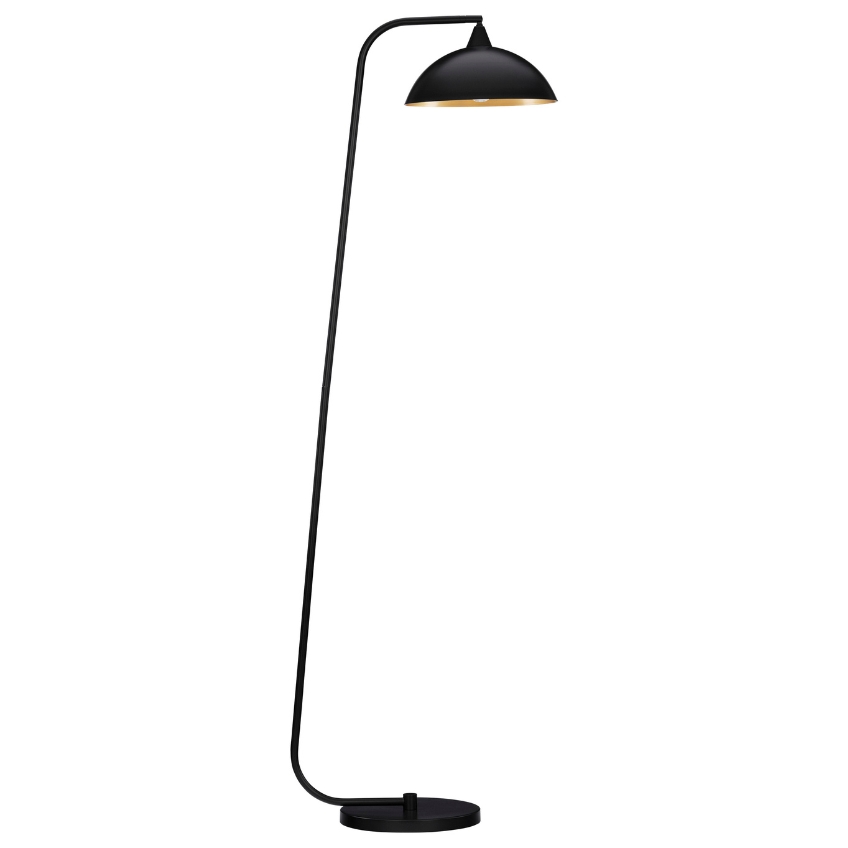 Černá kovová stojací lampa Nova Luce Mirba 160 cm