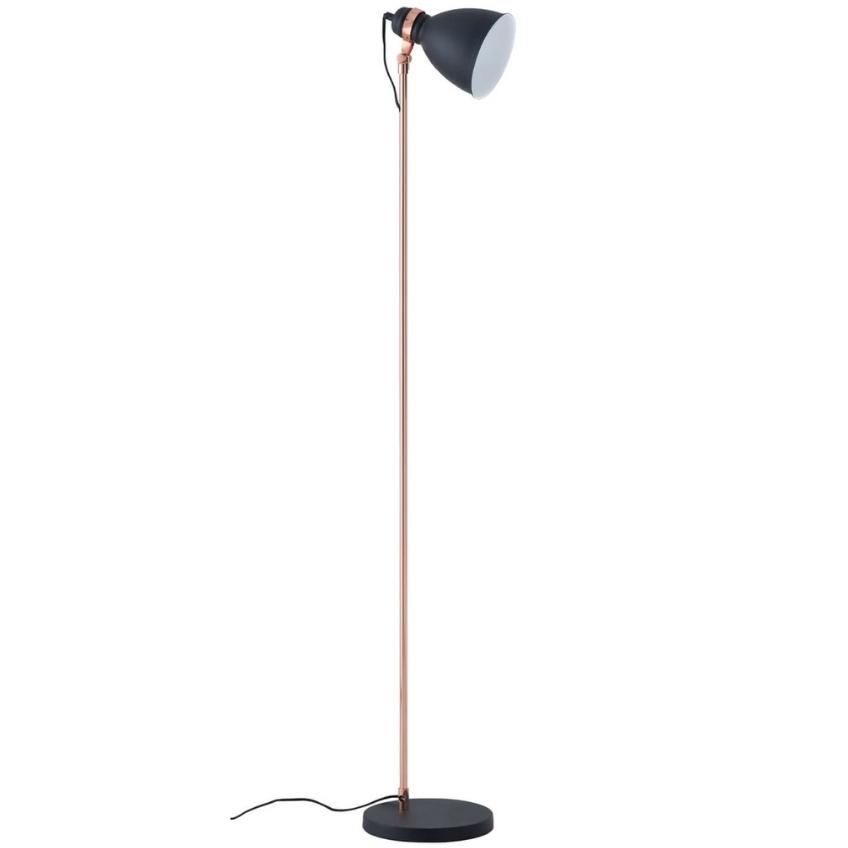 Černá kovová stojací lampa Somcasa Blasca 144 cm