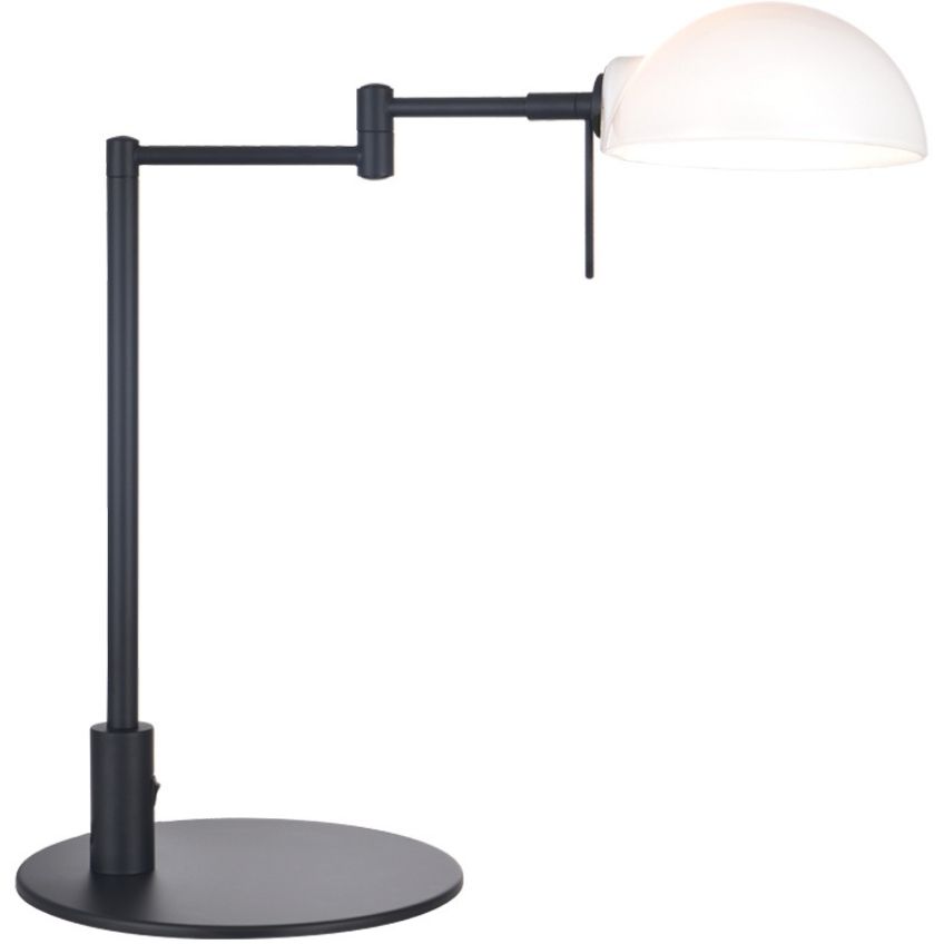 Černá skleněná stolní lampa Halo Design Kjobenhavn 43 cm