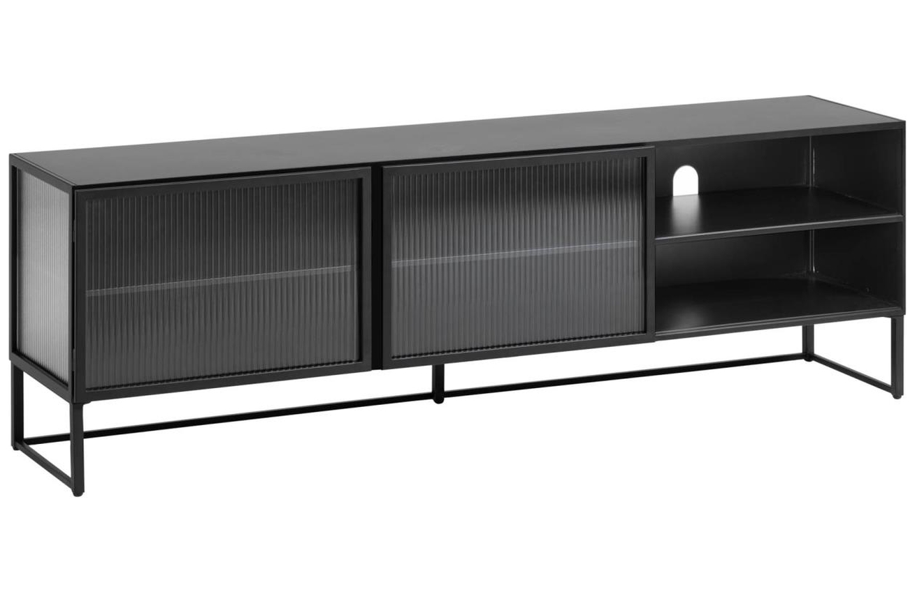 Černý kovový TV stolek Kave Home Trixie 180 x 41 cm