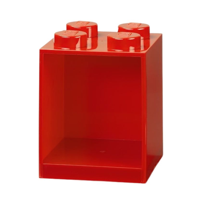 Červená nástěnná police LEGO® Storage 21 x 16 cm