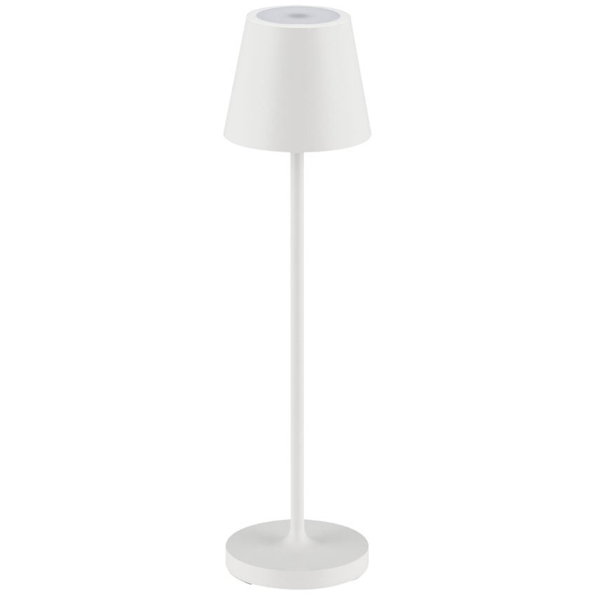 Krémově bílá kovová nabíjecí stolní LED lampa Nova Luce Petit