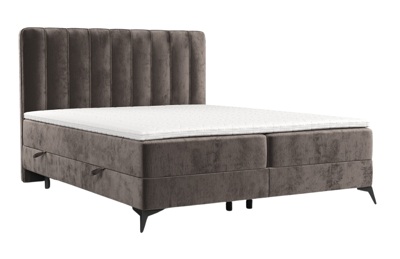 Maison de Rêve Hnědá čalouněná postel boxspring AGGAZ 200 x 200 cm