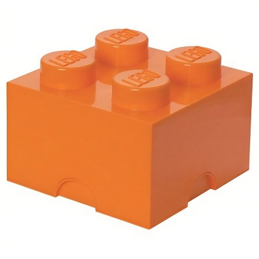 Oranžový úložný box LEGO® Smart 25 x 25 cm