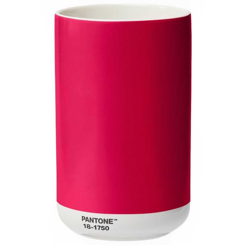 Růžová keramická váza Pantone Viva Magenta 18-1750 17 cm