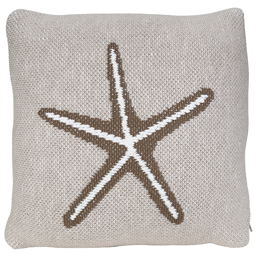 Šedý bavlněný dětský polštář Quax Starfish 30 x 30 cm