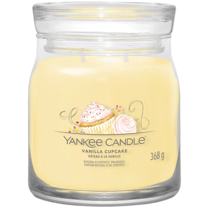 Střední vonná svíčka Yankee Candle Vanilla Cupcake Signature