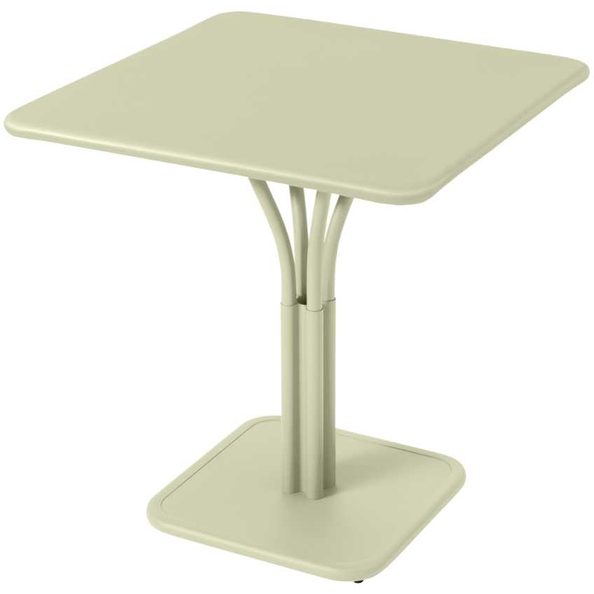 Světle zelený kovový stůl Fermob Luxembourg Pedestal 71 x 71 cm