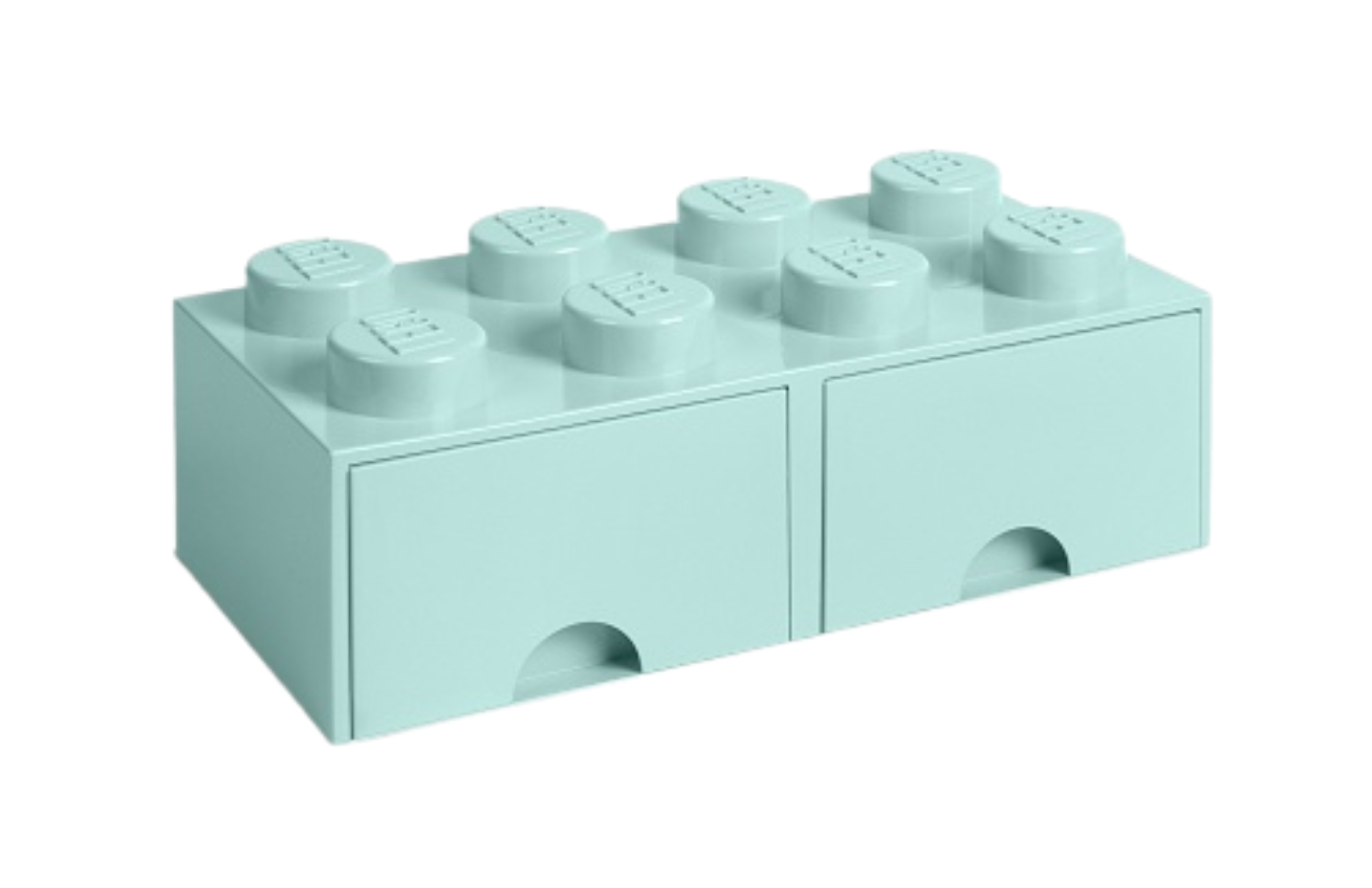 Tyrkysový úložný box LEGO® Storage 25 x 50 cm