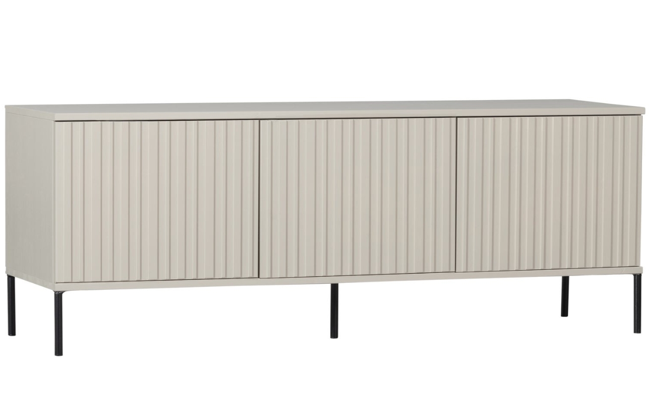 WOOOD Šedobéžový lakovaný TV stolek Gravia 150 x 44 cm